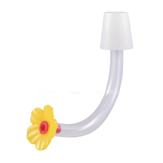 Hummingbird Feeder Tube And Stopper Single/Double Head Floral Tip Hummingbird Water Feeding Tube Replacement Parts for Making Your Own Birds Feeder