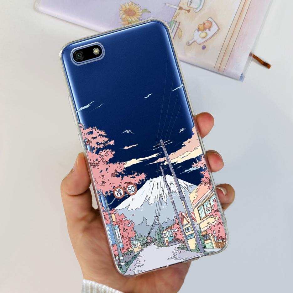 For Huawei Y5 Lite 2018 Case DRA-LX5 Luxury Painted Back Cover Clear Silicone Soft Phone Case For Huawei Y5 Prime Y 5 2018 Shell