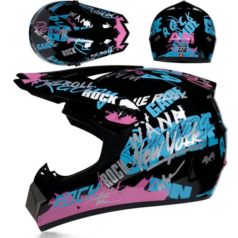 Lightweight Full Face Off-Road Motorcycle Helmet Dirt Bike ATV Trail Riding With Ventilation Clear Visor