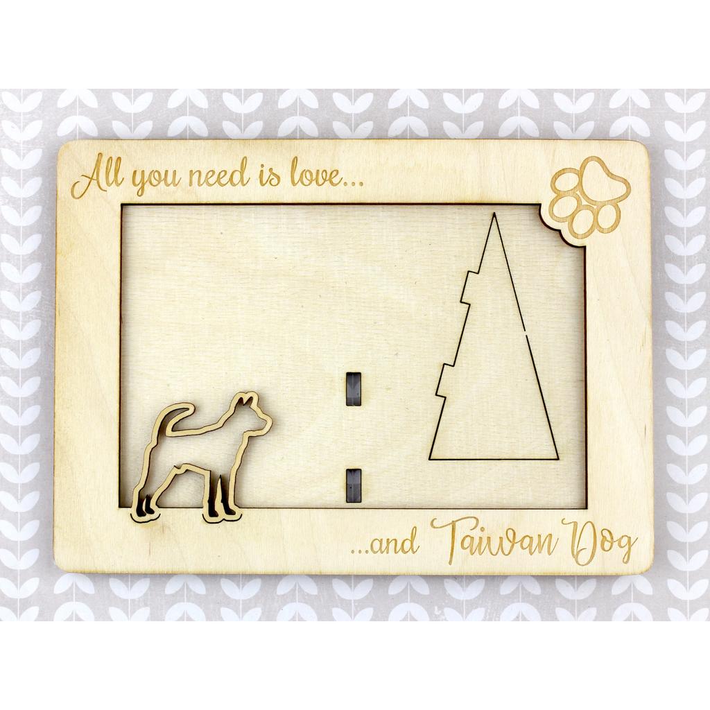 Taiwan Dog, Formosan Mountain Dog - Photo frame, engraved wooden frame, a lovely gadget for the dog lover by Art-Dog