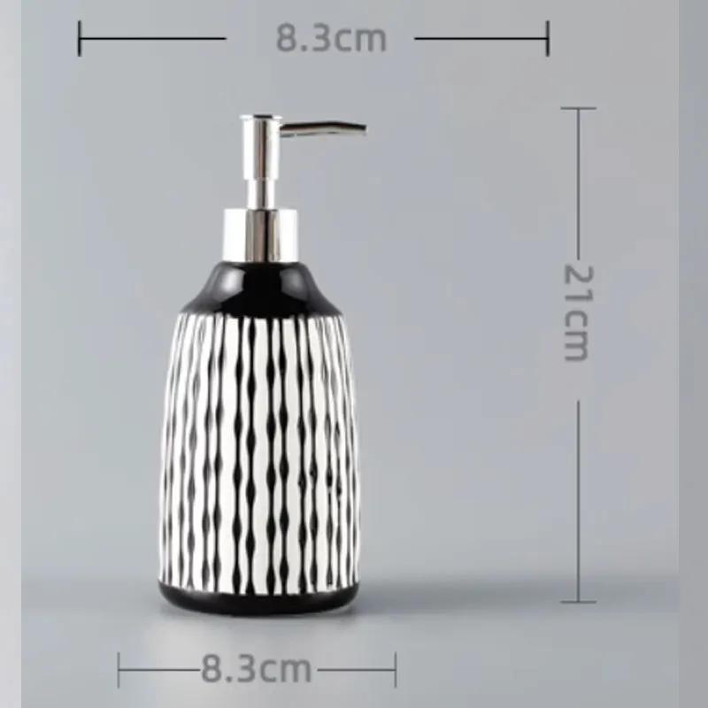 550ml Dispenser Ceramic Lotion Press Bottle Hotel Home Stay Shampoo Bath Gel Separate Bottles Dispenser Soap Bathroom