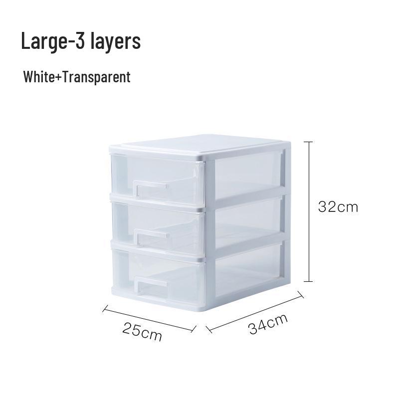 Transparent Multi-layer A4 Desktop Organizer: Simple Plastic Drawer-type Storage for Office Documents