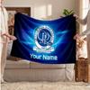 Queens Park Rangers Personalisierte Fleecedecke Mit Fußballlogo, Individueller Name Text Weiche Warme Wohndecke