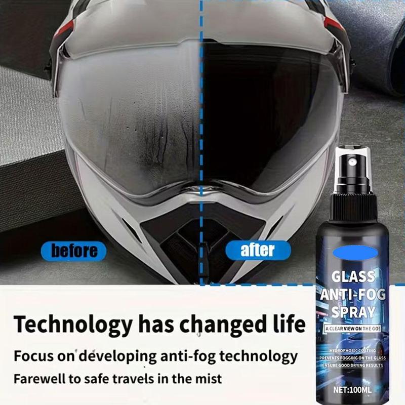 Long-lasting anti-fog spray, suitable for car glass and helmets, windshield and car window defogging agent, improve the cla T2B0