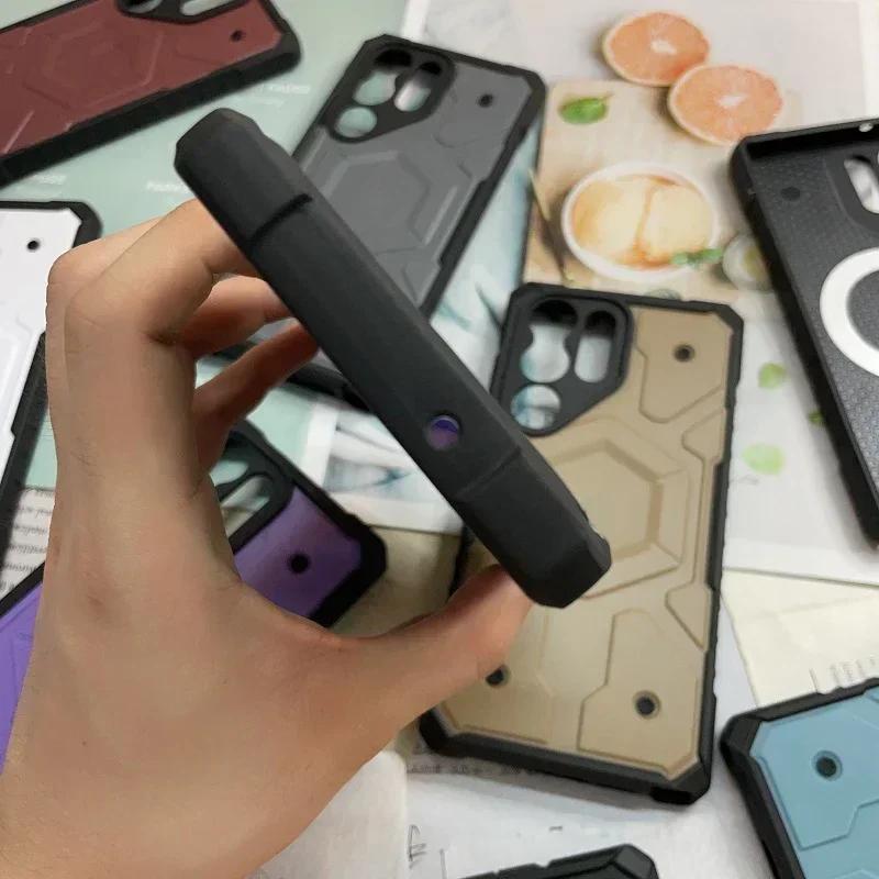 Husă de lux Armor Magsafe antișoc pentru Samsung Galaxy S25 Ultra S23 S23Plus S24 S24PLUS S24 UAG Husă magnetică pentru prevenirea căderii