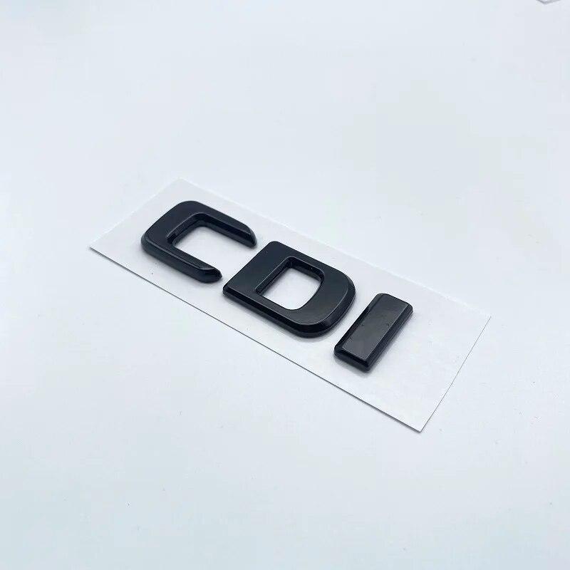 Buchstaben-Emblem für Mercedes Benz CDI CGI TDI 4Matic, Auto-Styling, Kofferraum-Typenschild, Logo-Aufkleber, flache Schriftarten, silberfarben, glänzend, Schwarz