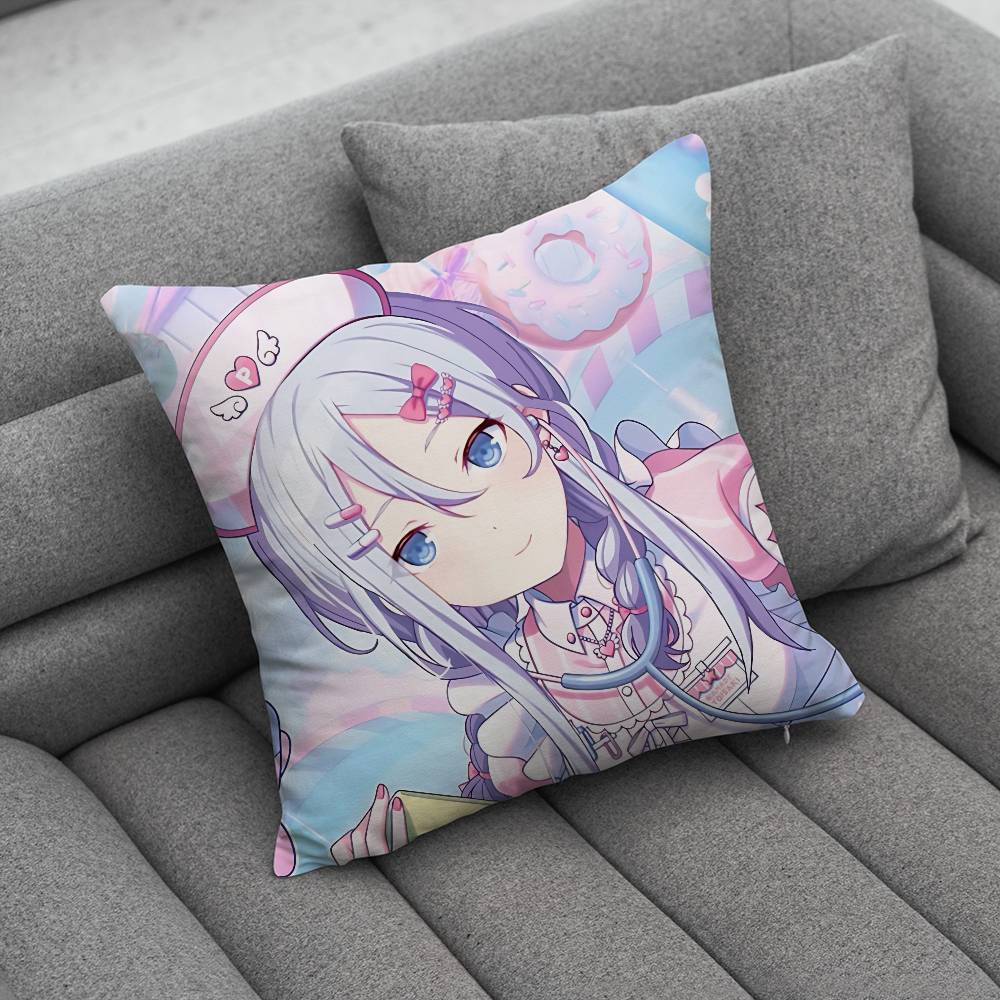 Project Sekai YYoisaki Kanade Pillow Case For Home Bedroom Car Office Decoration Living Room Sofa Cushion Cover Suitable