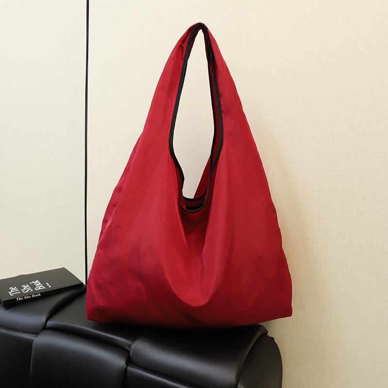 Foldable Large-Capacity U-Shaped Waterproof Polyester Tote Bag for Shopping