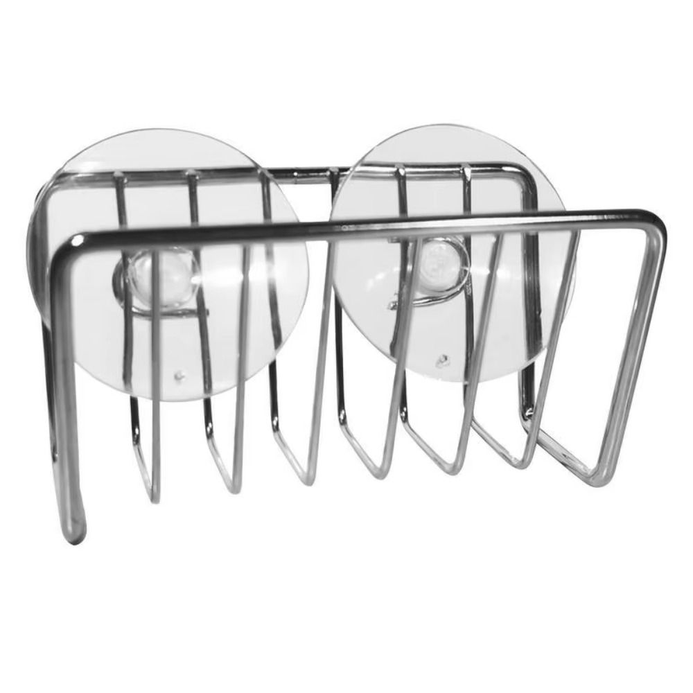 Wall-Mounted Sponge Holder Suction Cup Drain Storage Shelf Sink Shelving  Countertop Storage