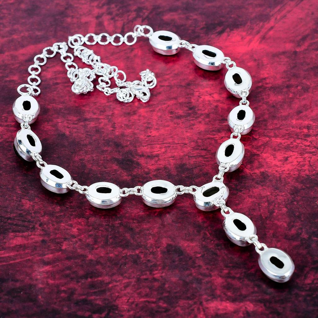 Colier cu Piatră Prețioasă Labradorit Lucrat Manual, Colier din Argint Sterlin 925 Masiv, Bijuterii Antice, Pentru Cadou de Logodnă