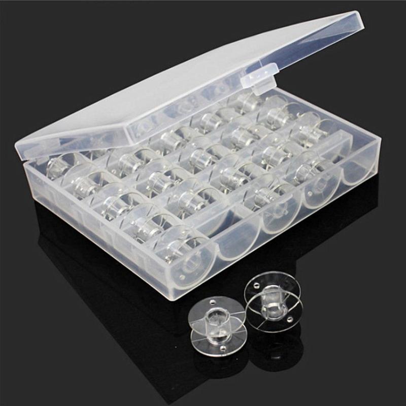 36 Compartment Plastic Bobbin Storage Box Transparent Holder for Assorted Sewing Thread Spools Home Craft Needlework Use