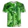 Sommer Originalität Spaß Gemüse Grafik T-Shirts Für Männer Mode Lässig Trend Persönlichkeit 3D Gedruckt Rundhals Kurzarm