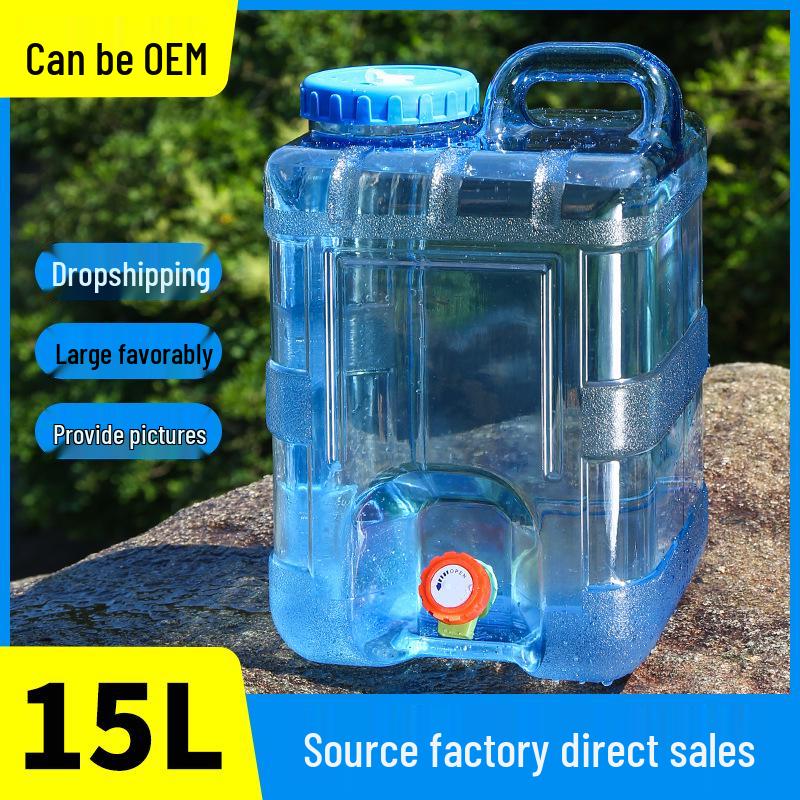 

Квадратное ведро для воды на 15 л для улицы с краном, пищевой ПК для бытового и кемпингового использования