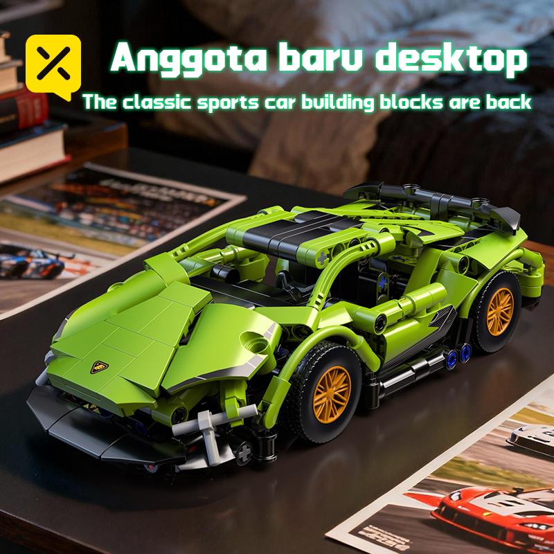 ToylinX Technical Racing Car Building Blocks Set 321pcs Sports Vehicle DIY Assembly Model Kit Vehicle Toys for Boy Birthday Gift