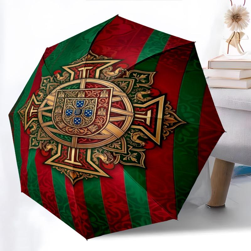 Royal Emblem Fabric Folding umbrella Portable durable Sun umbrella Gift light
