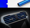 Car air vents decorative strip centre grille clip strip U-shaped electroplating bright strip air conditioning chrome colorful in