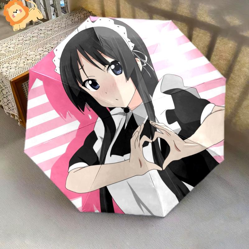 Maid Pattern, Automatic Folding Umbrella, Portable and Foldable Design, 8 Ribs, a Christmas or Birthday Gift.
