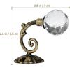 Curtain Tieback Hooks Drapery Holdbacks Crystal Ball Curtain Hookback Wall Mount Metal Curtain Holdback (Bronze 2pcs)