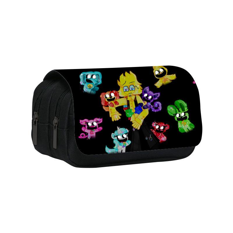 Doppellagiges Federmäppchen Lachende Critters 22cm/8,7inch Schultaschen-Stifteetui für Schüler Großer Stauraum Schüler-Federmäppchen Schulgeschenk