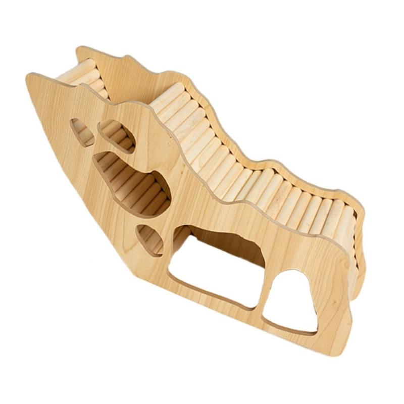 Natural Hamster Hideouts Ladder Tunnel For Syrian Hamsters And Rodents Climbing and Hiding Cage Corner Platform