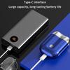 Mini Portable Double Head Electric Shaver Magnetic Suction Head Rechargeable Type-C Rapid Charging Ipx7 Waterproof