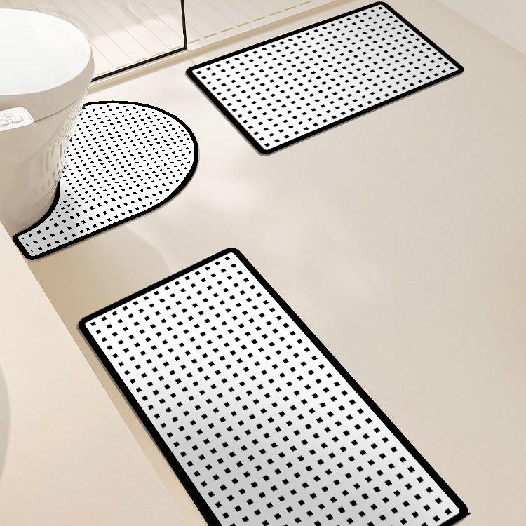 Luxury Bathroom Three-piece U-shaped Toilet Large Size Moisture-wicking Floor Mat Non-slip Foot Mat Soft Diatom Mud Mat