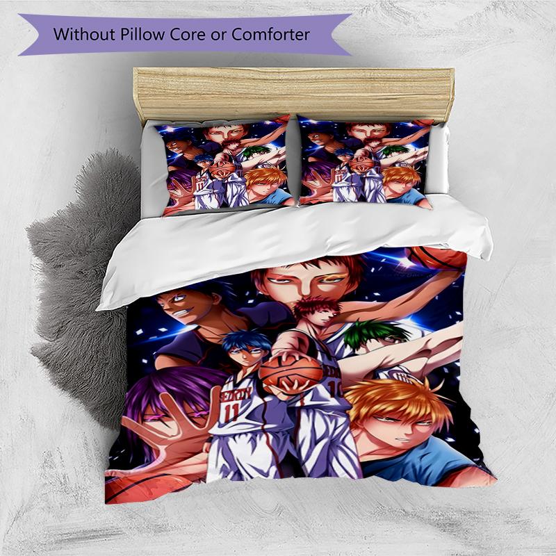 Set di biancheria da letto con 3 pezzi a tema Kuroko's Basketball2, set copripiumino include copripiumino e federe, perfetto per la decorazione della camera da letto in ogni stagione e come regalo