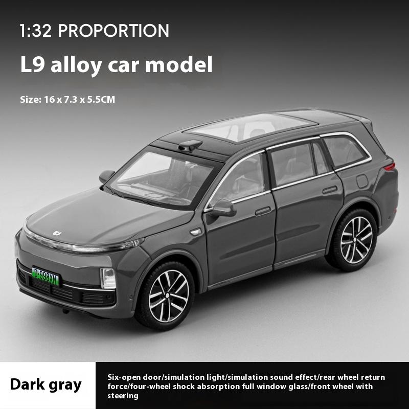 1:32 LEADING IDEAL L9 New Energy Flagship SUV Alloy Metal Car Model Sound & Light Desktop Collection Hobby Decoration Gifts Boys