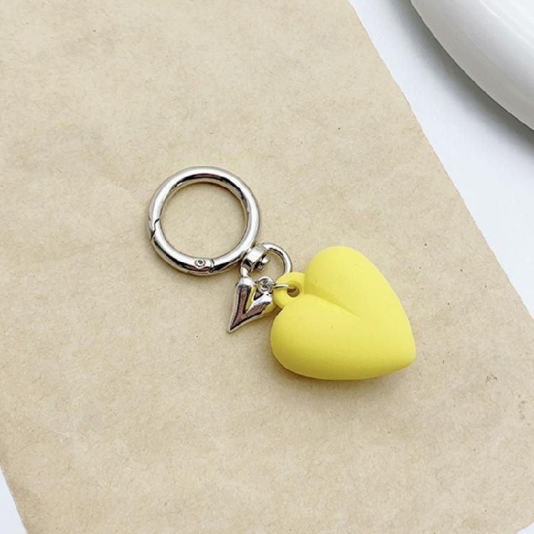 Colorful Heart Keychain Love Shape Bag Charm Pendant Decoration Handmade Jewelry