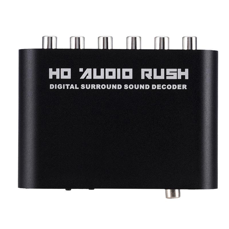 5.1 Channel DTS Dolby AC-3 Audio Decoder: Digital Optical/Coaxial To Analog RCA Converter