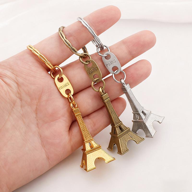 Trendy Mini Iron Tower Key Ring Metal Personalized Keychain Accessories Gift