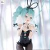 Hatsune Miku Black Silk and White Silk Cartoon Peripheral Model Cute Desktop Ornaments Toy Gifts