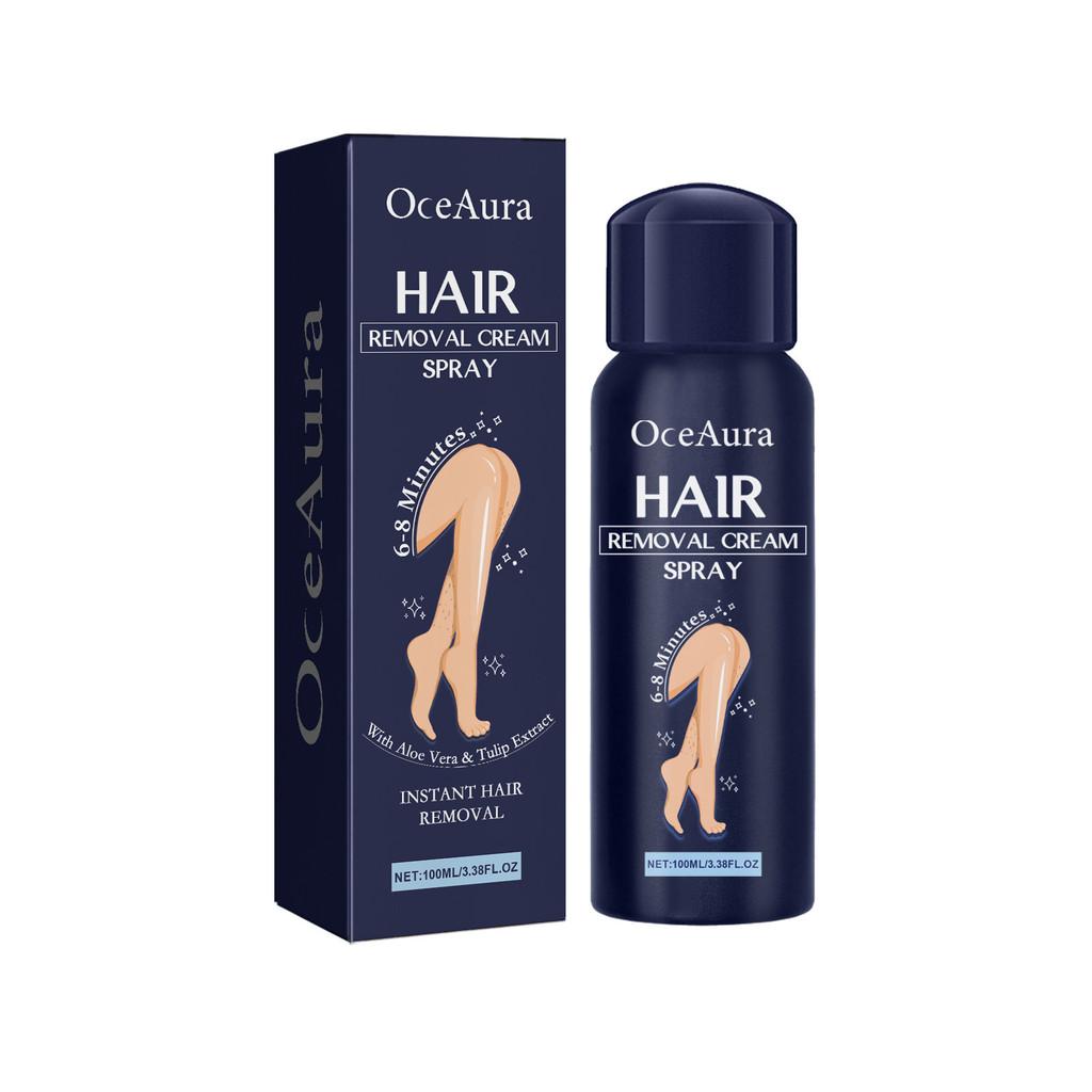 

Спрей для эффективного удаления волос Oceaura для шелковисто-гладкой кожи подмышек и ног 100 мл