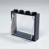 5pcs Small Building Block Transparent Glass Window 1x4x3 Building Block Accessories Downward Swing  Compatible with  Part
