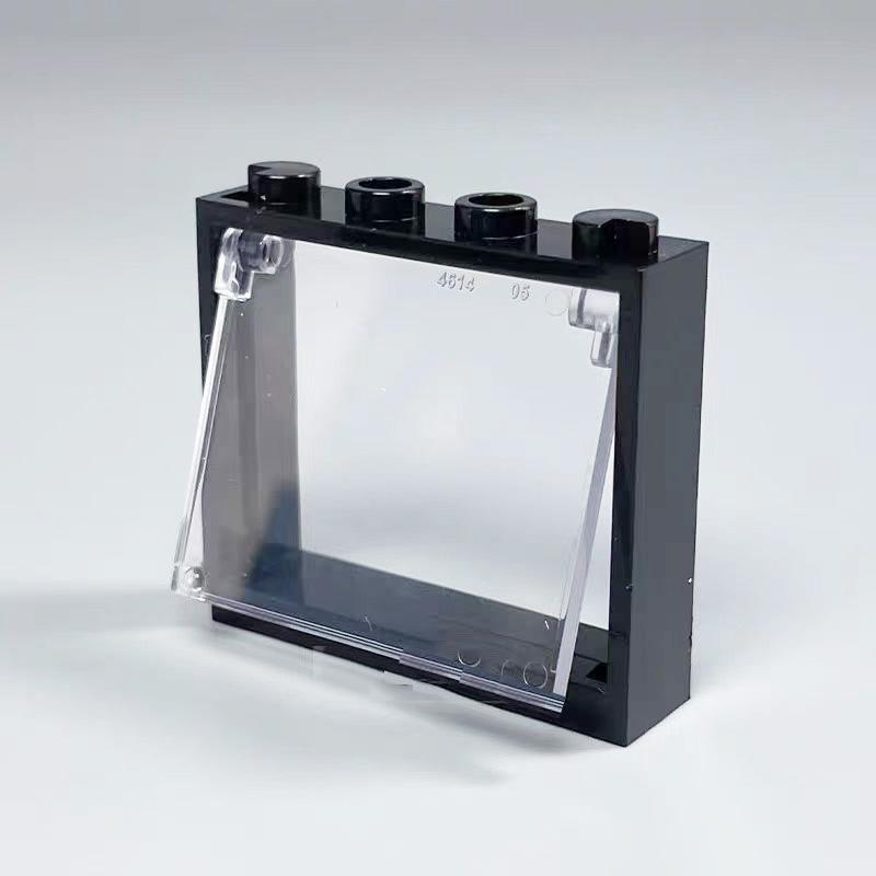 

5pcs Small Building Block Transparent Glass Window 1x4x3 Building Block Accessories Downward Swing Compatible with Part