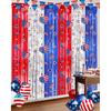 4th of July Decorations Foil Fringe Curta for Memorial Day, 2 Pack Fourth of July Decor Party Backdrop Red White and Blue Tel Streamer, Patriotic
