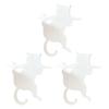Practical Gifts for Avid Readers 3PCS Cartoon Cat Bookmark, Durable PET Cute Page Marker, Decorative Table Ornaments Home 3D Printing Lightweight