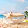 Clear Hamster Sand Bath Container Anti-spill Escape-Proof Hamster Sand Box Transparent Detachable Bathtub Bathroom Toilet