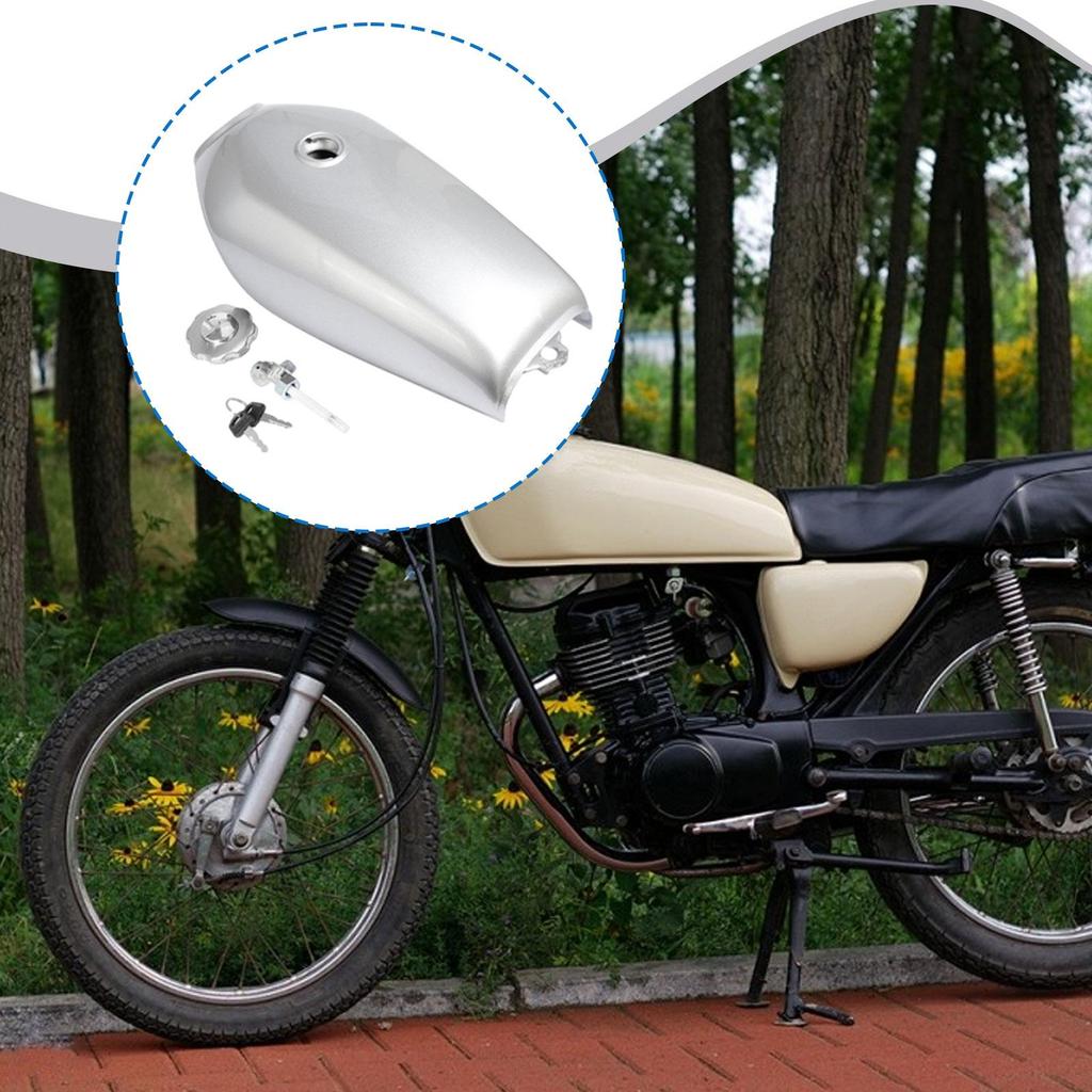 Gas Fuel Tank Lightweight Compact Iron for CG125 Replace Parts Supplies Silver