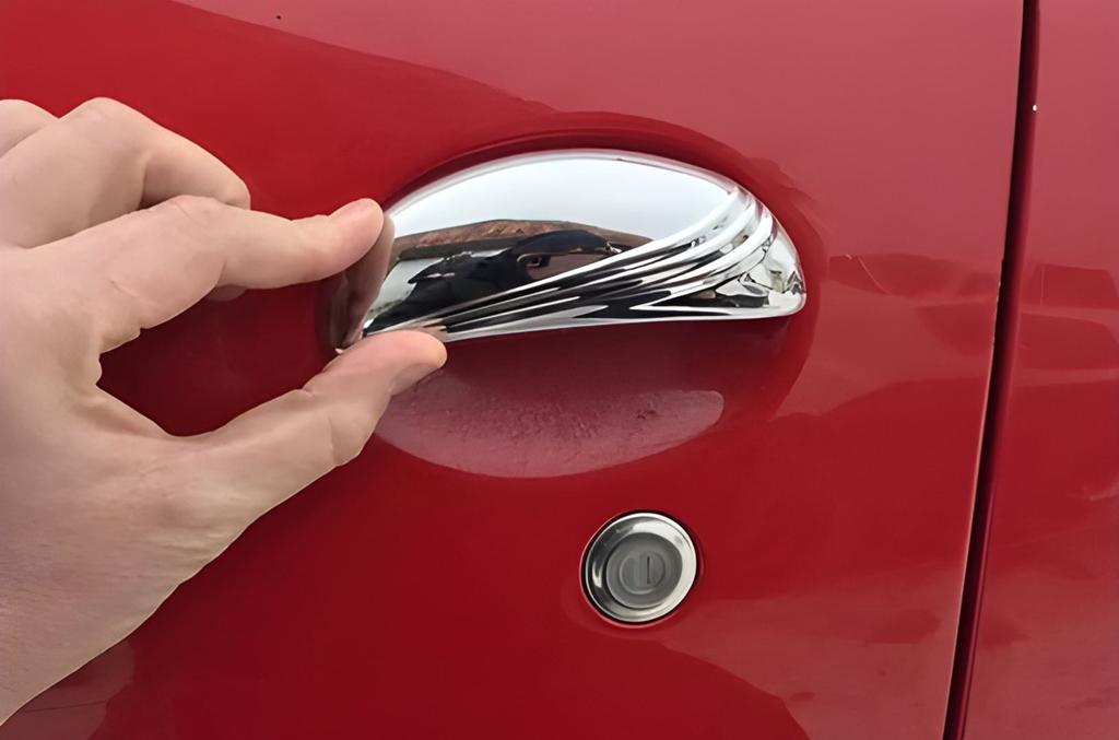 Handle Pads (stainless Steel) 2 Pieces, Carmos - Turkish Steel for Peugeot 107