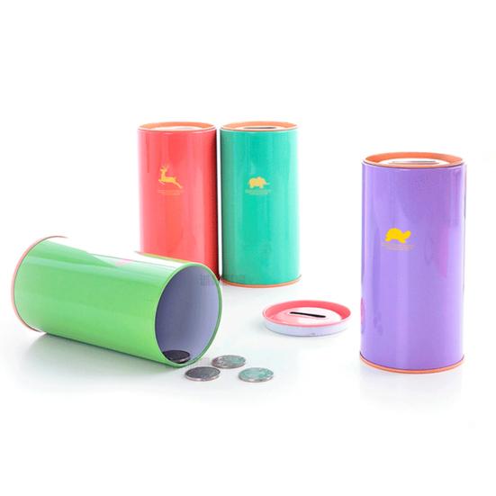 Kovové prasátko s velkou kapacitou, zvířecí vzor, ​​​​dětská válcová spořitelna, nástroj pro finanční správu