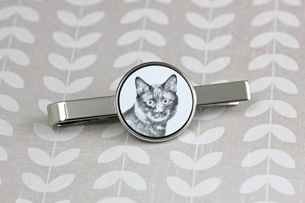 Kurilian Bobtail - Cat Tie Clip, Personalized Tie Clip, Unique Gift for Men from Art-Dog Brand