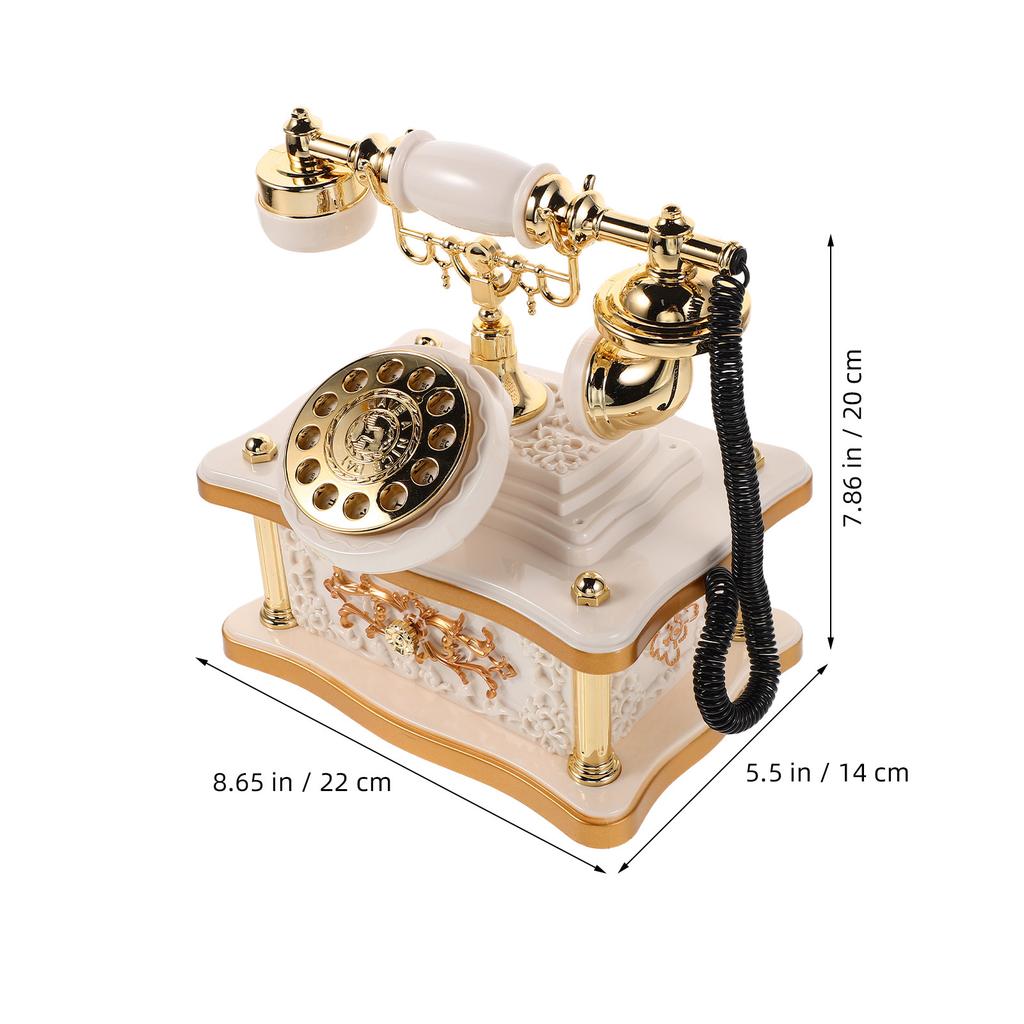 Telefon-Spieluhr Retro Schreibtischtelefon Dekoration für Schrank Eingangsbereich Entspannende Melodie Akzent für Zuhause