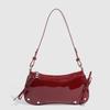 Women Solid Color Double Bow Underarm Bag Mini Square Shoulder Handbag Fashi Purse