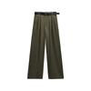 Za2025 Spring New Women's Clothing Easiest for Match High Waist Slimming and Straight with Belt Double Pleated Elegant Pants 4661405