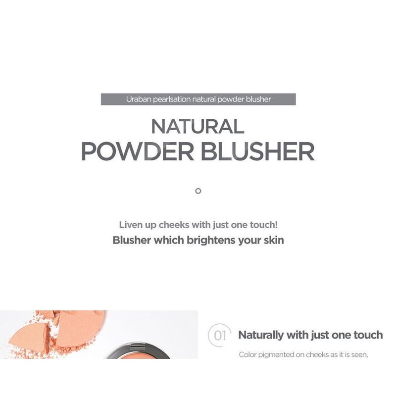 KLAVUU - Urban Pearlsation Natural Powder Blusher - 5 Colors