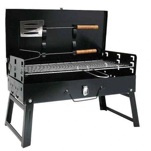 Grill Turystyczny Przenośny W Walizce 42 X 22 Cm + Przybory Do Grillowania