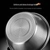 European Style 304 Stainless Steel Basin and Strainer: Vegetable Washing, Draining, Kitchen Rice Filter Basket