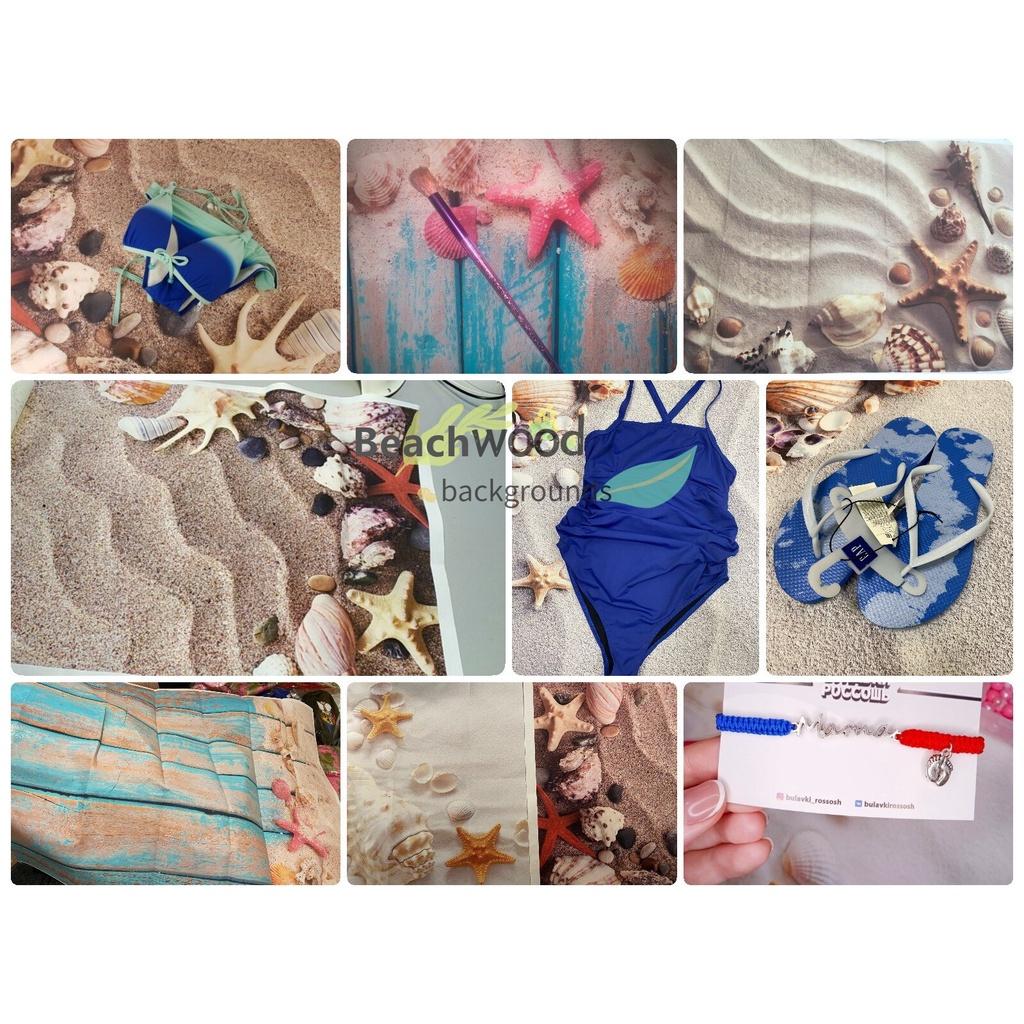 Summer Beach Photography Backdrop Seaside Beach Sand Starfish Shell Baby Birthday Holiday Party Background Photo Studio