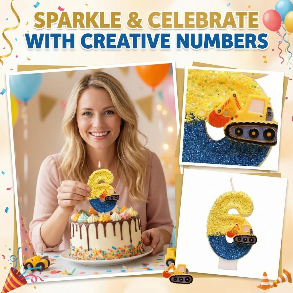 Fashion Cartoon Creative Birthday Candles Party Digital Candles